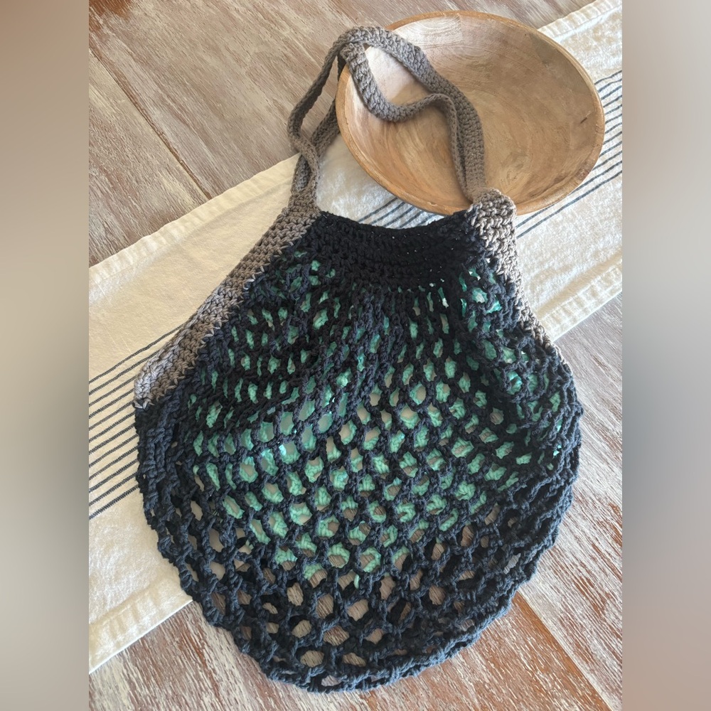 🌿🦋 French Market Multicolor Crochet Tote Bag • New - Picture 5 of 5